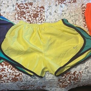 Nike Yellow Athletic Shorts Lightweight Moisture-Wicking